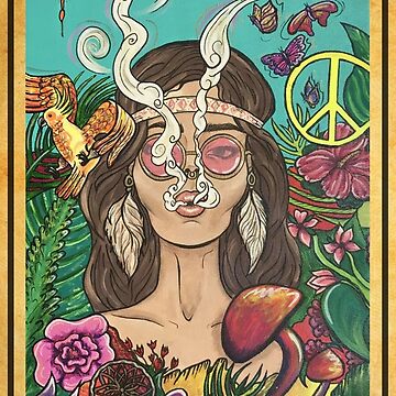 Artwork thumbnail, Vintage Stay Trippy Little Hippie  by LuvSeven