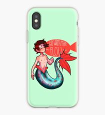 Go With The Flow Merman iPhone Case