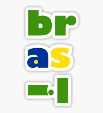 Brasil Fun Typography Sticker