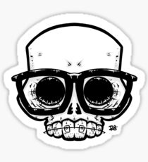 Nerd Skull Sticker