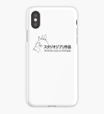 Anime was a mistake iPhone Case/Skin