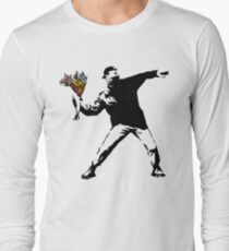 Banksy - Rage, Flower Thrower Long Sleeve T-Shirt