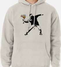 Banksy - Rage, Flower Thrower Pullover Hoodie