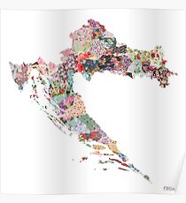 Croatia map Poster
