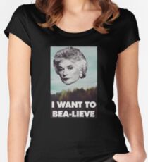 Bea Arthur - I want to Bea-lieve Fitted Scoop T-Shirt