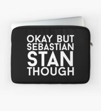 Sebastian Stan - White Text Laptop Sleeve