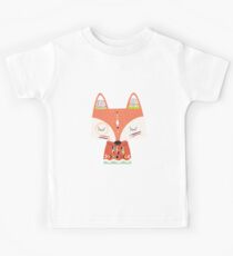 Tribal Animals Red Fox Two Kids Tee