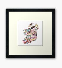 Ireland map Framed Print