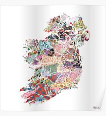 Ireland map Poster