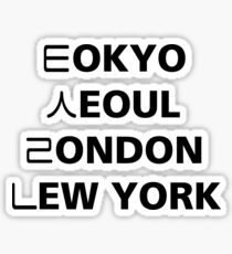 Tokyo Seoul London Newyork Sticker