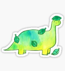 Pegatina Hoja de dinosaurio acuarela