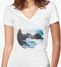 On The Edge Women's Fitted V-Neck T-Shirt