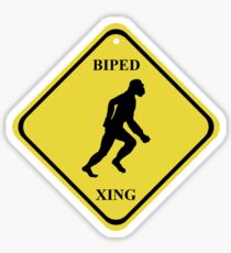 BIPED XING Street Sign Sticker