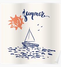 Sea boat Poster