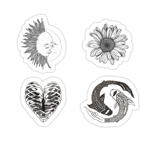 black and white stickers stickers by jenandfi redbubble