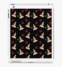 Yoga and Peace Signs on Black Background iPad Case/Skin