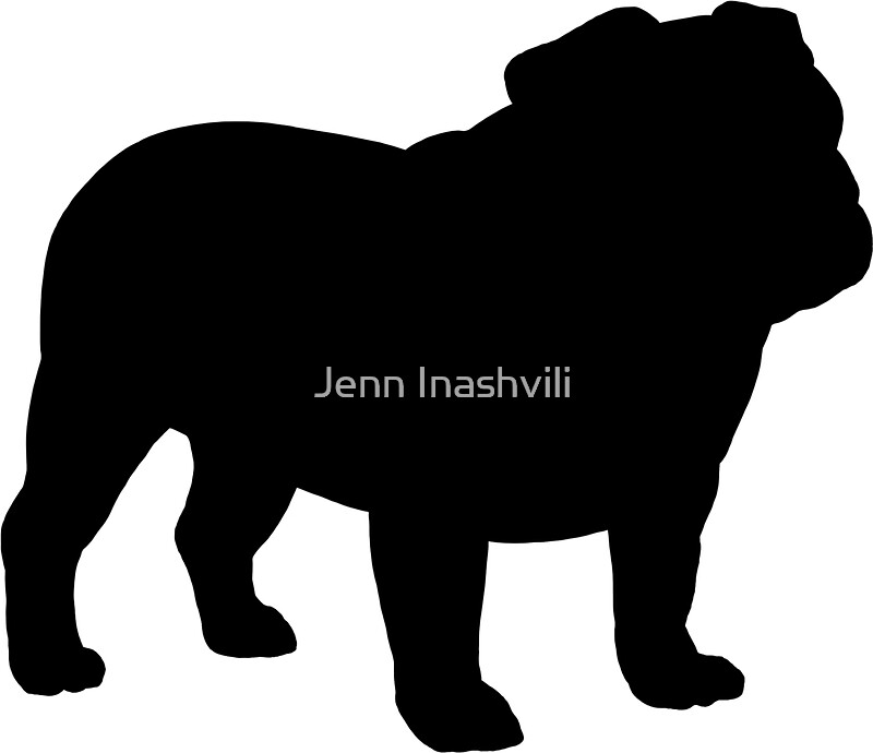Download "Bulldog Silhouette(s)" Stickers by Jenn Inashvili | Redbubble