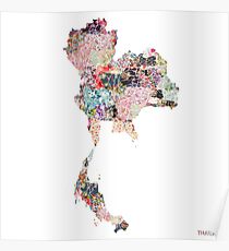 Thailand map Poster