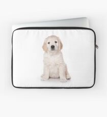 Fluffy white puppy dog golden retriever labrador Laptop Sleeve