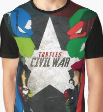 Turtles Civil War Graphic T-Shirt