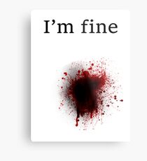 Bullet Shot, I am Fine Metal Print