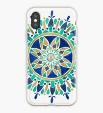 Mandala – Gold & Turquoise iPhone Case