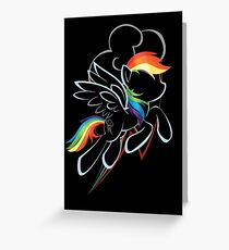 Rainbow Dash Contour Greeting Card
