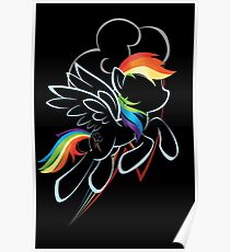 Rainbow Dash Contour Poster