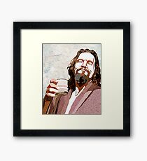 Big Lebowski DUDE Portrait Framed Print