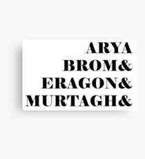 Eragon names Canvas Print