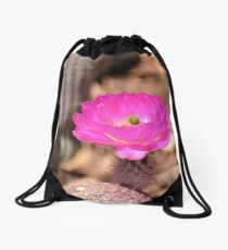 Startling Pink Drawstring Bag