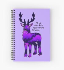 Cuaderno de espiral "Todo lo que podemos hacer es avanzar" Ciervo de cielo nocturno