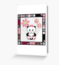 Cat kids animal illustration background Greeting Card