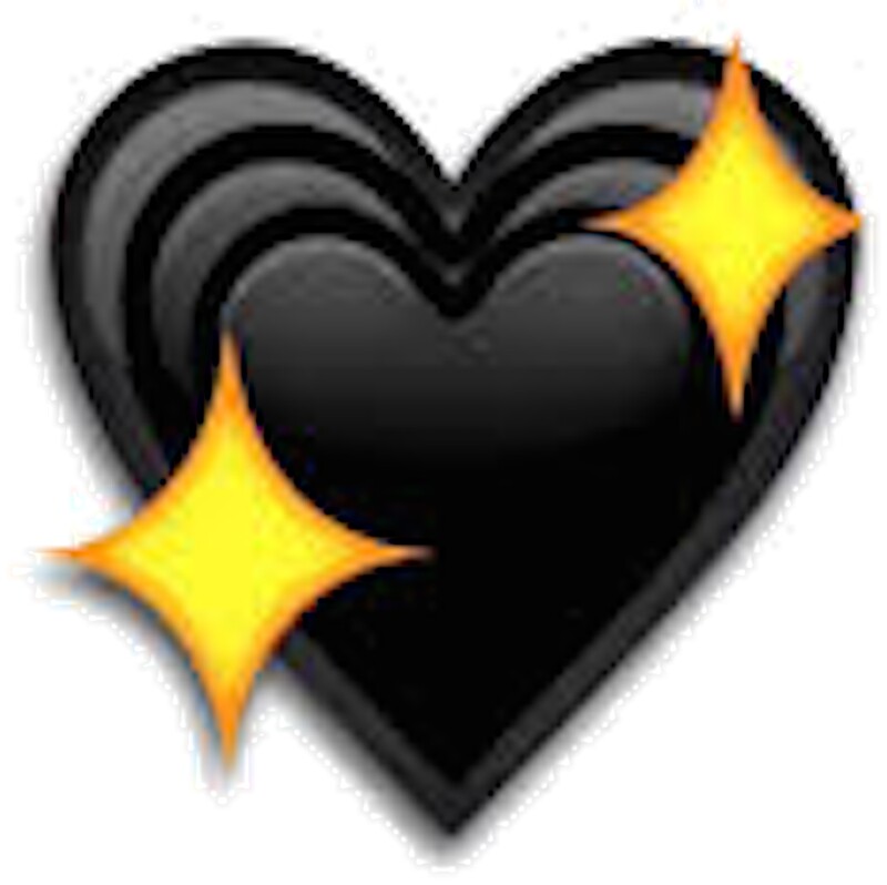 Black Heart Emojis: Stickers | Redbubble