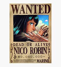 Nico Robin Wanted Poster Photographic Print