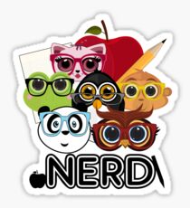 Nerd 3 - Black Sticker