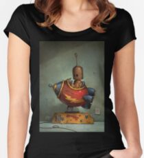 Zu mutig gehen Tailliertes Rundhals-Shirt