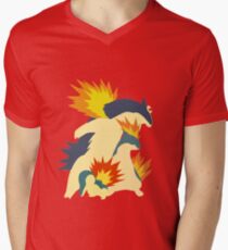Cyndaquil Evolution Men's V-Neck T-Shirt