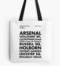 Piccadilly Line in Futura Tote Bag