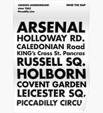 Piccadilly Line in Futura Poster