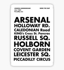 Piccadilly Line in Futura Sticker