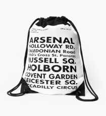 Piccadilly Line in Futura Drawstring Bag