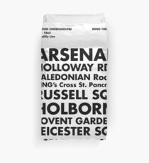 Piccadilly Line in Futura Duvet Cover