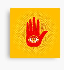 Hand and eye Canvas Print