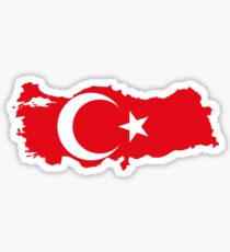 Pegatina Mapa de la bandera de Turquía