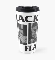 SCHWARZE FLAGGE - 4 Bar Logo Live Band Montage Thermosbecher