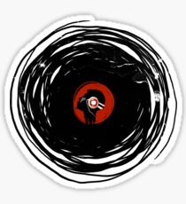 I'm spinning within with a vinyl record... GRUNGE TEXTURE Sticker