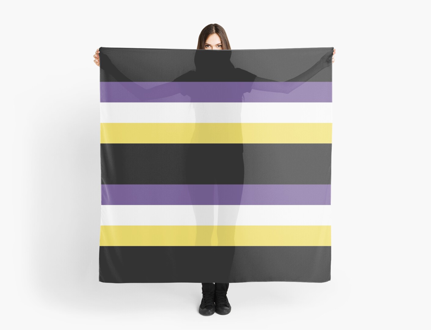 "Non-Binary Pride Flag" Scarves by UnethicalVegan | Redbubble