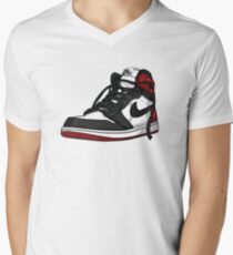 Air Jordan 1 "BLACK TOE" Men's V-Neck T-Shirt