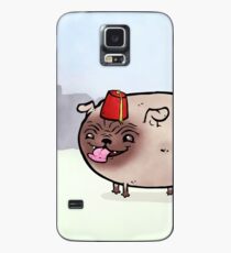 Fez trägt Mops Hülle & Klebefolie für Samsung Galaxy